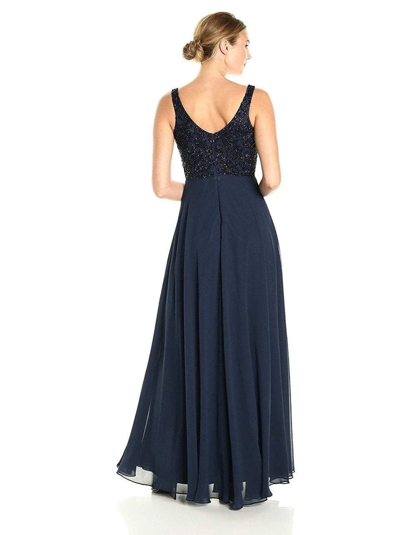 Aidan Mattox - MD1E201185 Embellished Caped Scoop Neck A-Line Gown 10 Aidan Mattox - MD1E201185 Embellished Caped Scoop Neck A-Line Gown