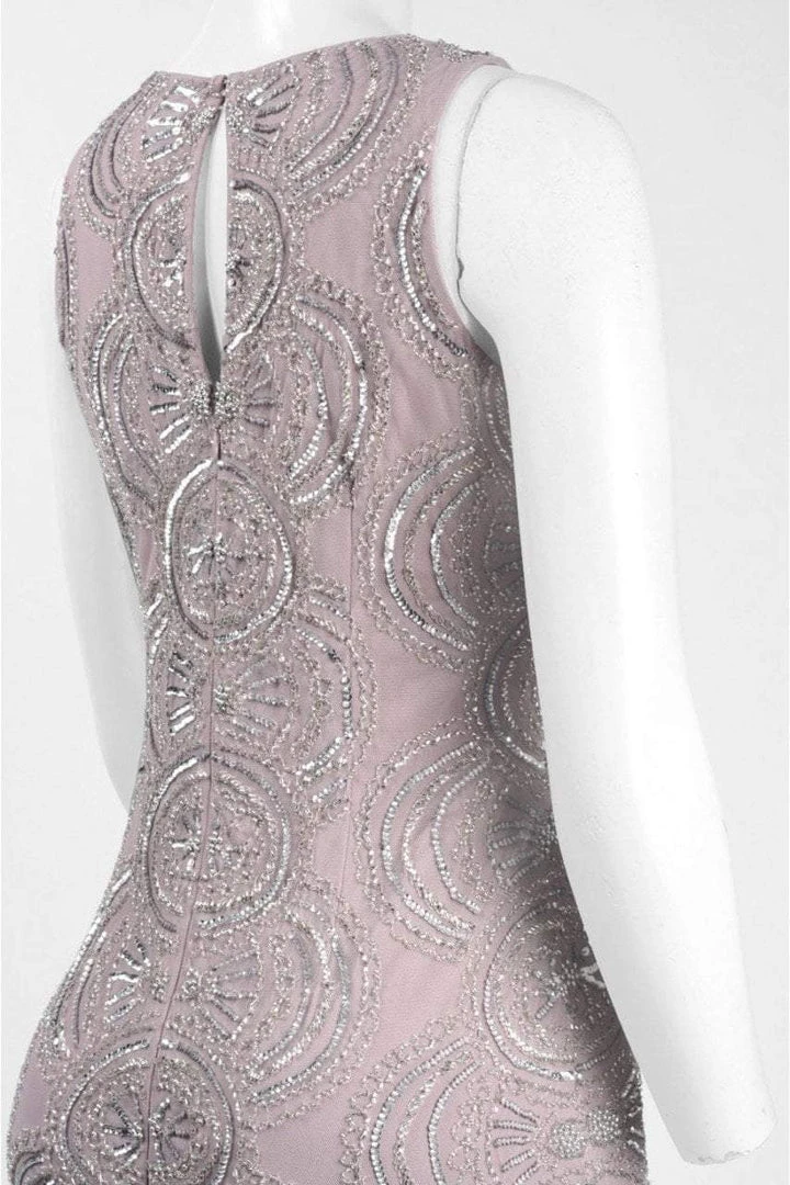 Aidan Mattox - MD1E201410 Beaded Bateau High Low Trumpet Dress 5 Aidan Mattox - MD1E201410 Beaded Bateau High Low Trumpet Dress