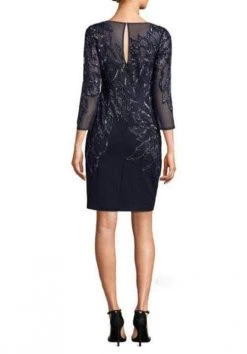 Cocktail Dresses Aidan Mattox - MD1E201969 Embellished Quarter Length Sleeve Dress
