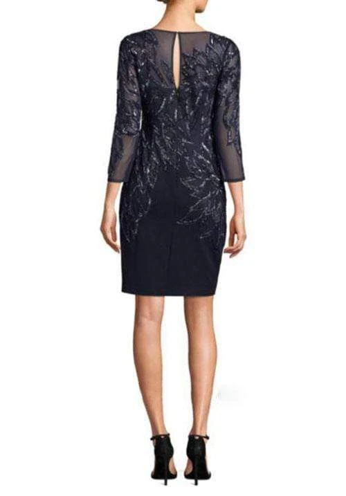 Cocktail Dresses Aidan Mattox - MD1E201969 Embellished Quarter Length Sleeve Dress 4 Cocktail Dresses Aidan Mattox - MD1E201969 Embellished Quarter Length Sleeve Dress