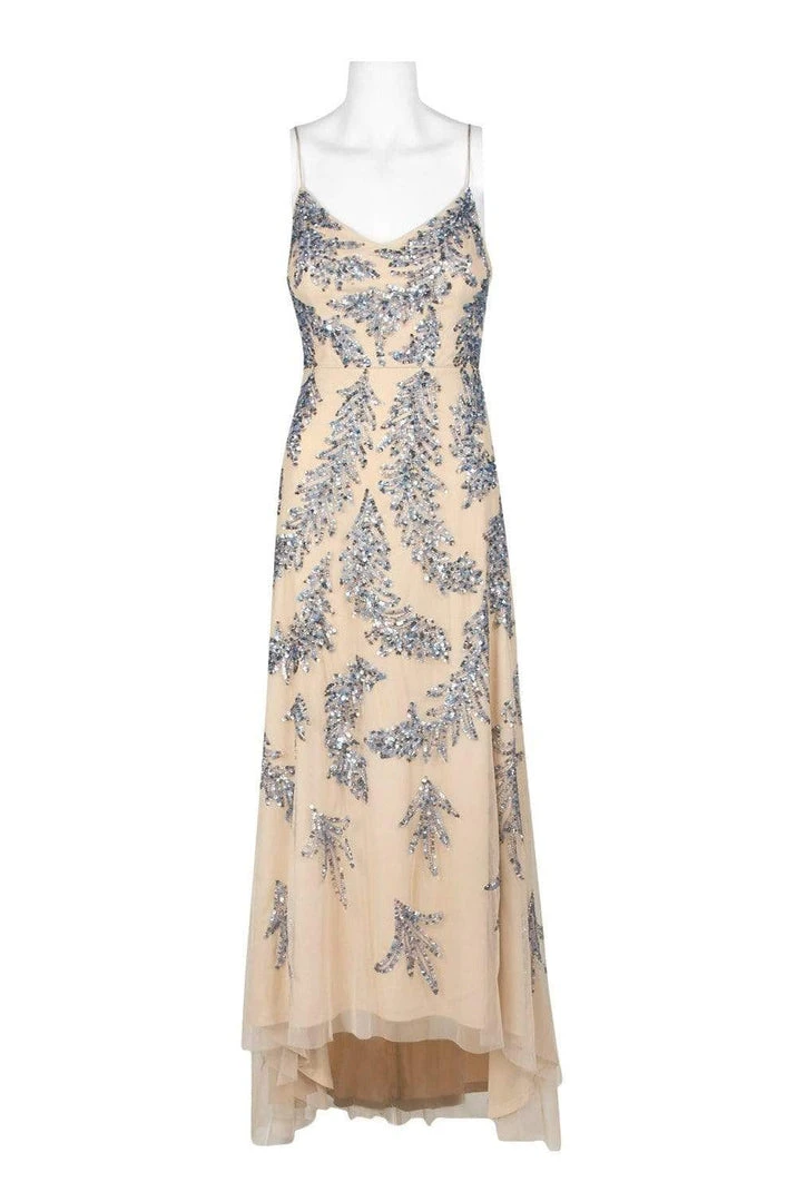 Aidan Mattox - MD1E202204 Embellished V-neck High Low Dress Formal Gowns 4 Aidan Mattox - MD1E202204 Embellished V-neck High Low Dress Formal Gowns