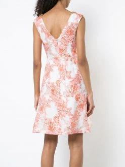 Aidan Mattox - MD1E202430 Embellished Bateau Jacquard A-line Dress 9 Aidan Mattox - MD1E202430 Embellished Bateau Jacquard A-line Dress