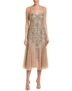 Aidan Mattox - MD1E202857 Sequined Spaghetti Strap Column Dress Cocktail Dresses