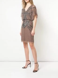 Aidan Mattox - MD1E203488 Embellished Loose Bodice Short Dress Cocktail Dresses