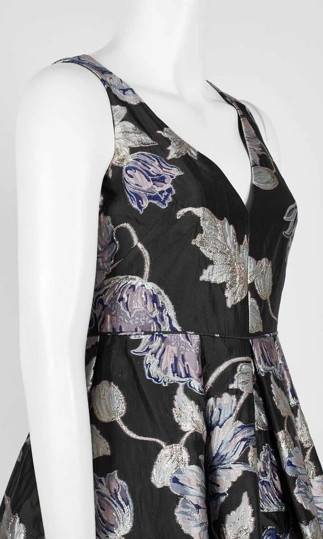 Formal Gowns Aidan Mattox - MD1E204767 Floral Metallic Jacquard A-Line Dress 7 Formal Gowns Aidan Mattox - MD1E204767 Floral Metallic Jacquard A-Line Dress