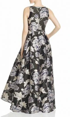 Formal Gowns Aidan Mattox - MD1E204767 Floral Metallic Jacquard A-Line Dress