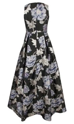 Formal Gowns Aidan Mattox - MD1E204767 Floral Metallic Jacquard A-Line Dress 10 Formal Gowns Aidan Mattox - MD1E204767 Floral Metallic Jacquard A-Line Dress