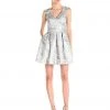 Cocktail Dresses Aidan Mattox - Metallic Jacquard Cocktail Dress 151A11590