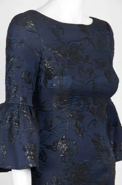 Aidan Mattox - MN1E201567 Jacquard Bateau Sheath Dress