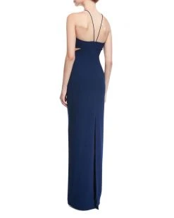Aidan Mattox - MN1E202134 Halter Crepe Cutout Column Evening Gown Formal Gowns 10 Aidan Mattox - MN1E202134 Halter Crepe Cutout Column Evening Gown Formal Gowns