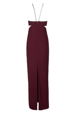 Aidan Mattox - MN1E202134 Halter Crepe Cutout Column Evening Gown Formal Gowns 12 Aidan Mattox - MN1E202134 Halter Crepe Cutout Column Evening Gown Formal Gowns