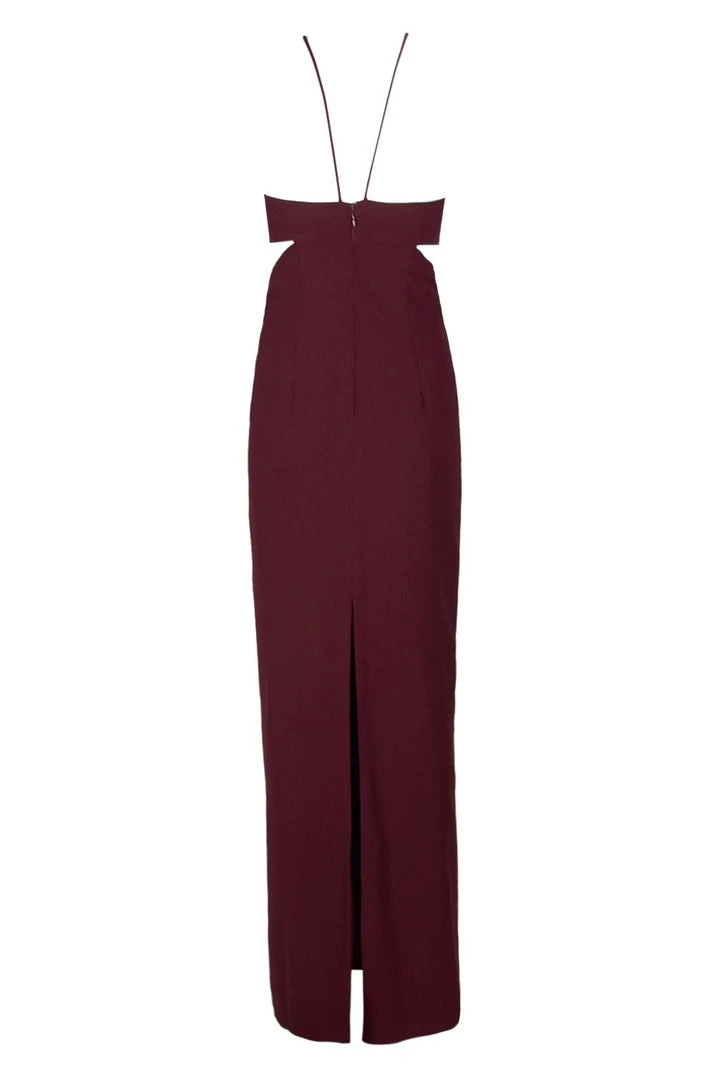 Aidan Mattox - MN1E202134 Halter Crepe Cutout Column Evening Gown Formal Gowns 6 Aidan Mattox - MN1E202134 Halter Crepe Cutout Column Evening Gown Formal Gowns