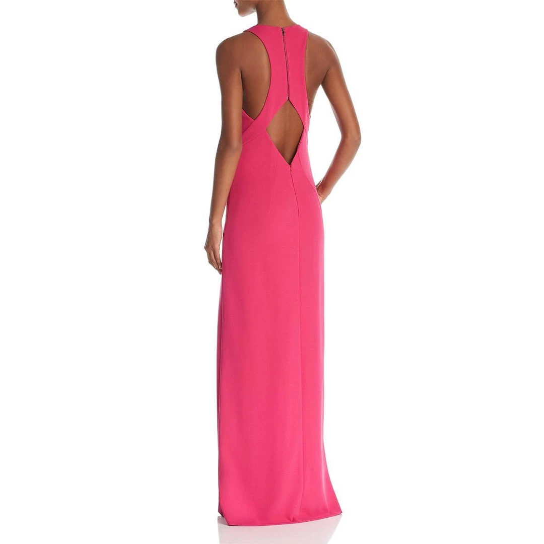 Aidan Mattox - MN1E202458 Sleeveless V-Neck Plain Slit Colum Gown Formal Gowns 4 Aidan Mattox - MN1E202458 Sleeveless V-Neck Plain Slit Colum Gown Formal Gowns