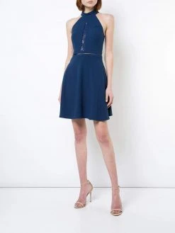 Cocktail Dresses Aidan Mattox - MN1E202466 Lace High Halter A-line Cocktail Dress