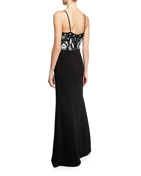 Formal Gowns Aidan Mattox - MN1E203437 Floral Bodice Sleeveless A-line Dress 4 Formal Gowns Aidan Mattox - MN1E203437 Floral Bodice Sleeveless A-line Dress