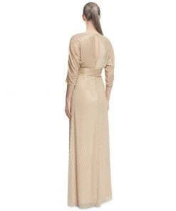 Aidan Mattox - V-Neckline Beaded Chiffon Evening Dress 54473360 11 Aidan Mattox - V-Neckline Beaded Chiffon Evening Dress 54473360