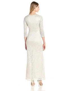 Alex Evenings - 1121776 Lace V-Neck Column Dress