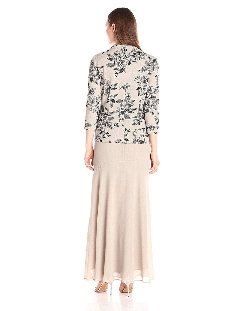 Alex Evenings - 125607 Floral Printed Sheath Dress With Jacket 4 Alex Evenings - 125607 Floral Printed Sheath Dress With Jacket