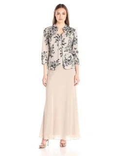 Alex Evenings - 125607 Floral Printed Sheath Dress With Jacket