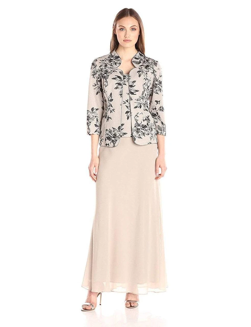 Alex Evenings - 125607 Floral Printed Sheath Dress With Jacket 3 Alex Evenings - 125607 Floral Printed Sheath Dress With Jacket
