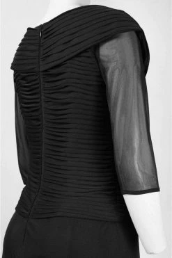 Alex Evenings - 132141 Ruched Off Shoulder Tea Length Dress 10 Alex Evenings - 132141 Ruched Off Shoulder Tea Length Dress