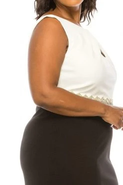 Alex Evenings - 460108 Cap Sleeve Colorblock Long Gown