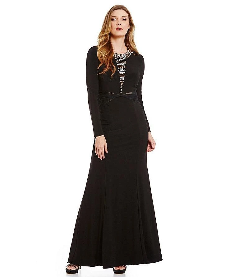 Formal Gowns Alex Evenings - Embellished Jewel Neck Jersey Dress 1351168 3 Formal Gowns Alex Evenings - Embellished Jewel Neck Jersey Dress 1351168