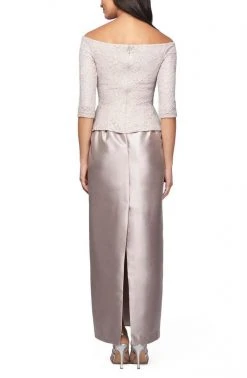 Formal Gowns Alex Evenings - Off Shoulder Lace Bodice Long Dress 2121259 5 Formal Gowns Alex Evenings - Off Shoulder Lace Bodice Long Dress 2121259