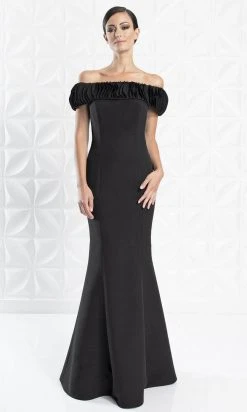 Formal Gowns Alexander By Daymor - Ruffle-Trimmed Off-Shoulder Formal Dress 1280