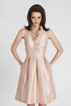 Alexia Designs - Ruffle Ornate A-Line Cocktail Dress 110L - 1 Pc Pink In Size 20 Available Cocktail Dresses