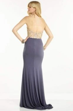 Alyce Paris - 1128 Strapless Beaded Jersey Sheath Dress Formal Gowns