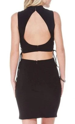 Alyce Paris - 1328 Two Piece High Neck Jersey Fitted Dress Cocktail Dresses