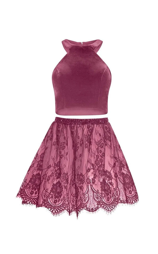 Cocktail Dresses Alyce Paris - 2646 Velvet And Lace Two Piece Cocktail Dress 5 Cocktail Dresses Alyce Paris - 2646 Velvet And Lace Two Piece Cocktail Dress