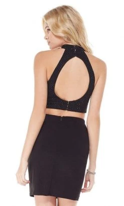 Cocktail Dresses Alyce Paris - 2653 Two Piece Diamond Lace Jersey Dress