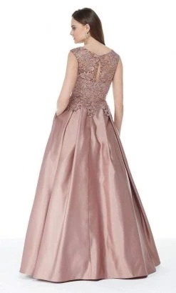 Formal Gowns Alyce Paris - 27010 Beaded Lace Top Satin Pleated Ballgown - 1 Pc Burgundy In Size 12 Available 9 Formal Gowns Alyce Paris - 27010 Beaded Lace Top Satin Pleated Ballgown - 1 Pc Burgundy In Size 12 Available