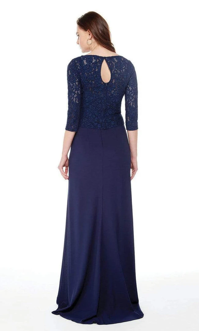 Alyce Paris - 27017 Quarter Length Sleeve Lace Sheath Dress Formal Gowns 4 Alyce Paris - 27017 Quarter Length Sleeve Lace Sheath Dress Formal Gowns