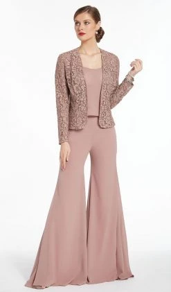 Alyce Paris - 27299 Three-Piece Bell Pantsuit With Lace Jacket Mother Of The Bride