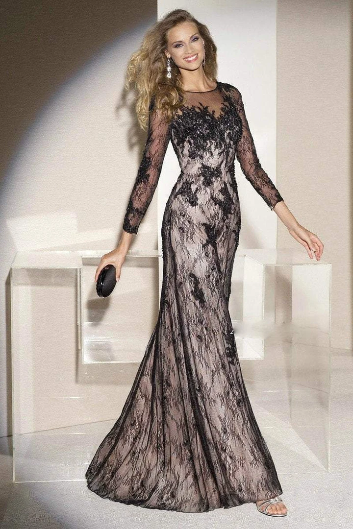 Alyce Paris - 29743 Beaded Lace Illusion Jewel Long Dress 3 Alyce Paris - 29743 Beaded Lace Illusion Jewel Long Dress