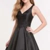 Alyce Paris 3707 Sleeveless V Neck Mikado Cocktail Dress