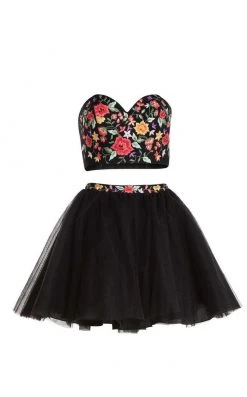 Cocktail Dresses Alyce Paris - 3740 Two Piece Embroidered Mini Dress