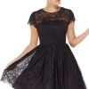 Cocktail Dresses Alyce Paris - 3792 Fit And Flare Lace Overlay Cocktail Dress - 1 Pc Black In Size 12 Available