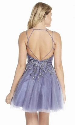 Cocktail Dresses Alyce Paris - 3840 Lace V-neck A-line Cocktail Dress