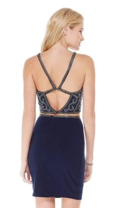 Alyce Paris - 4011 Two Piece Embellished Jersey Sheath Dress Cocktail Dresses