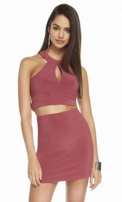 Alyce Paris - 4093 Two-Piece Crisscross Pleated Cutout Dress Cocktail Dresses