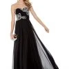 Alyce Paris - 5003 Strapless Sweetheart Neckline Beaded Chiffon Gown - 1 Pc Black In Size 20 Available