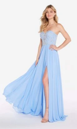 Formal Gowns Alyce Paris - 60046 Strapless Sweetheart Beaded Chiffon A-Line Gown