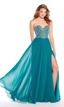Formal Gowns Alyce Paris - 60046 Strapless Sweetheart Beaded Chiffon A-Line Gown