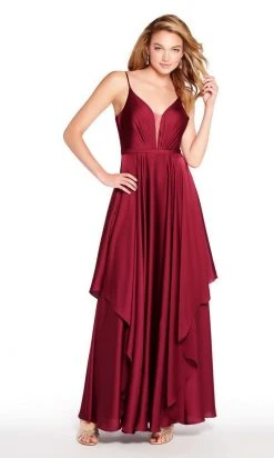 Alyce Paris - 60091 Ruched Plunging Tiered Evening Dress Formal Gowns