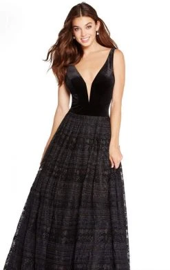 Formal Gowns Alyce Paris - 60139 Plunging Sleeveless Gown With Open V Back