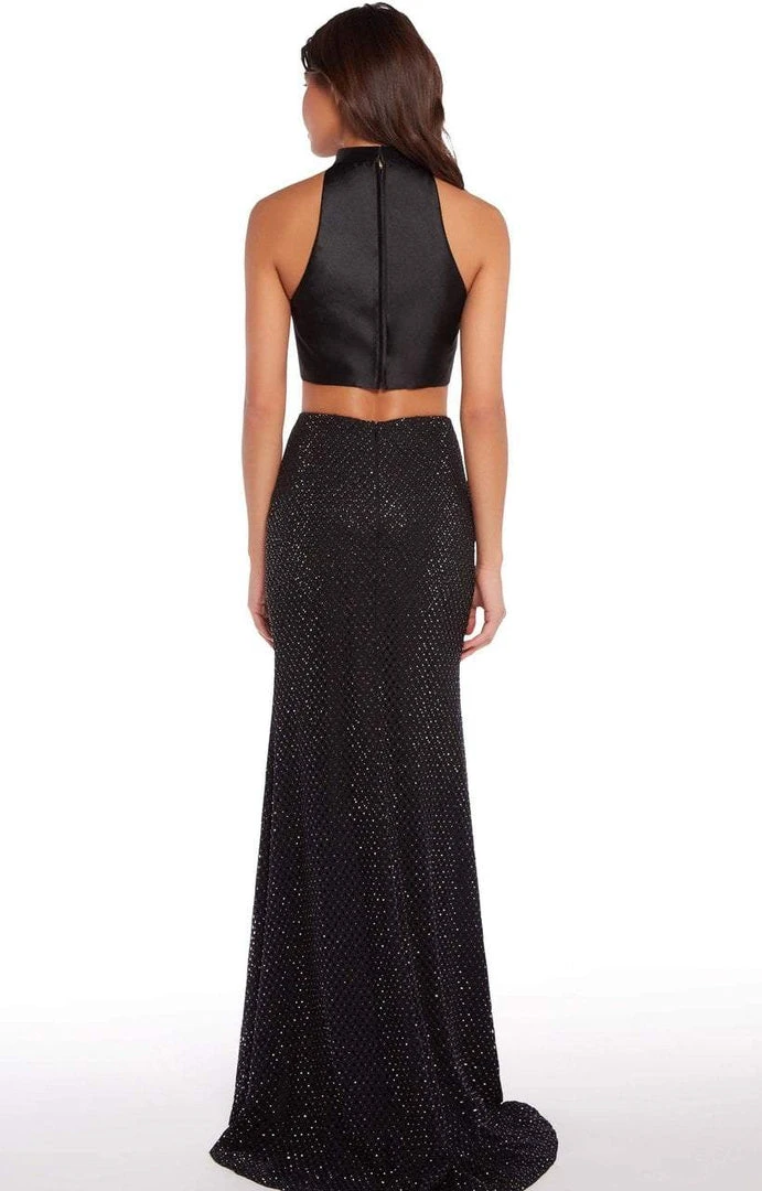 Formal Gowns Alyce Paris - 60163 Two Piece Mikado Diamond Lace Sheath Dress 4 Formal Gowns Alyce Paris - 60163 Two Piece Mikado Diamond Lace Sheath Dress